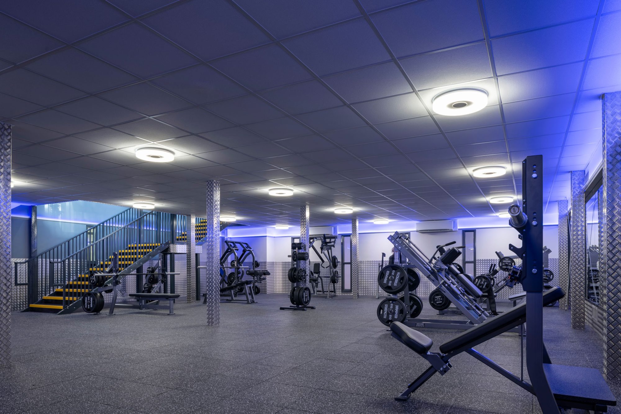 Solos Surface lighting solutions by Hacel Lighting inside Writhlington Leisure Centre, Somerset