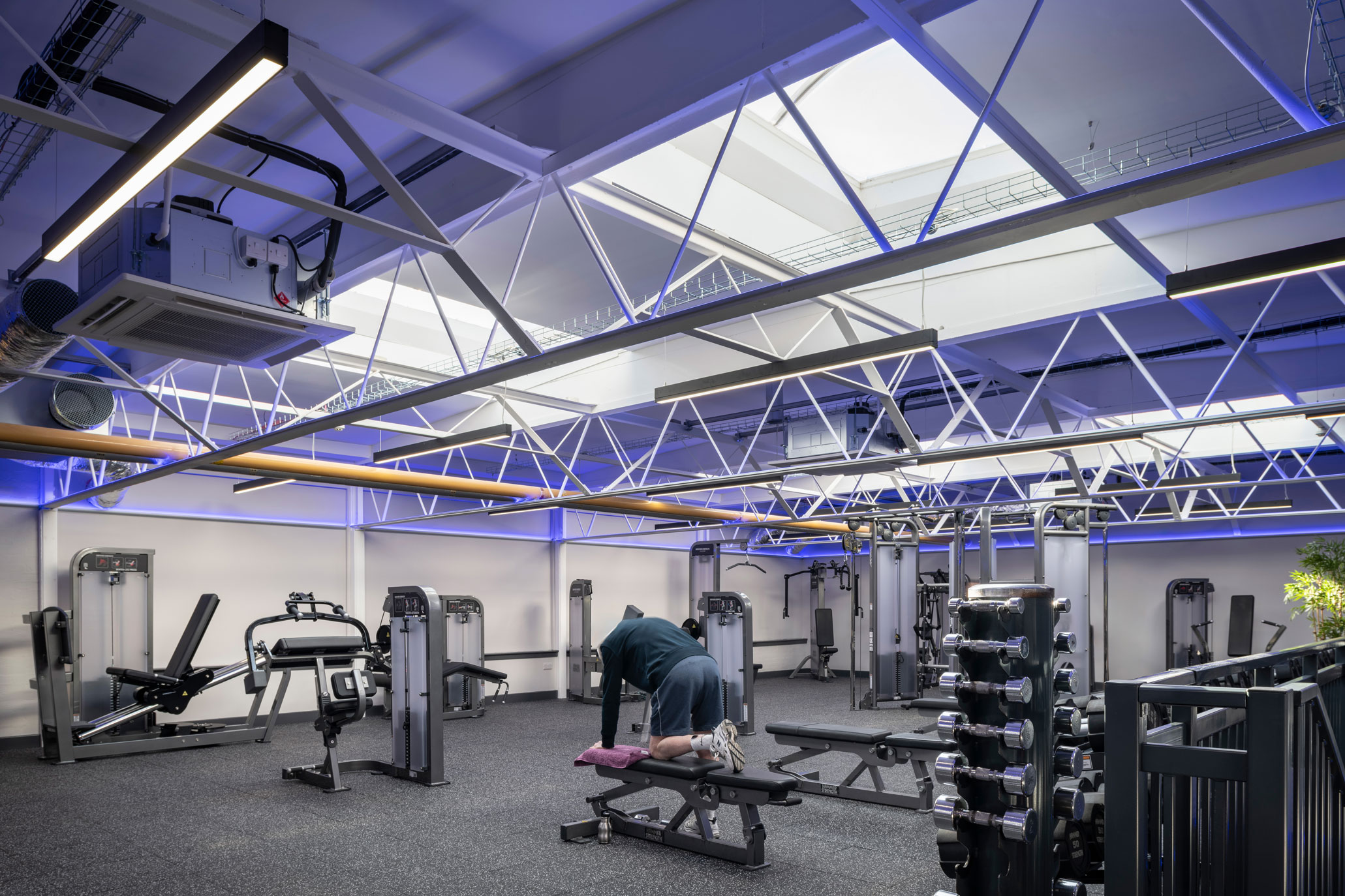 Infinitas Nano lighting solutions by Hacel Lighting inside Writhlington Leisure Centre, Somerset