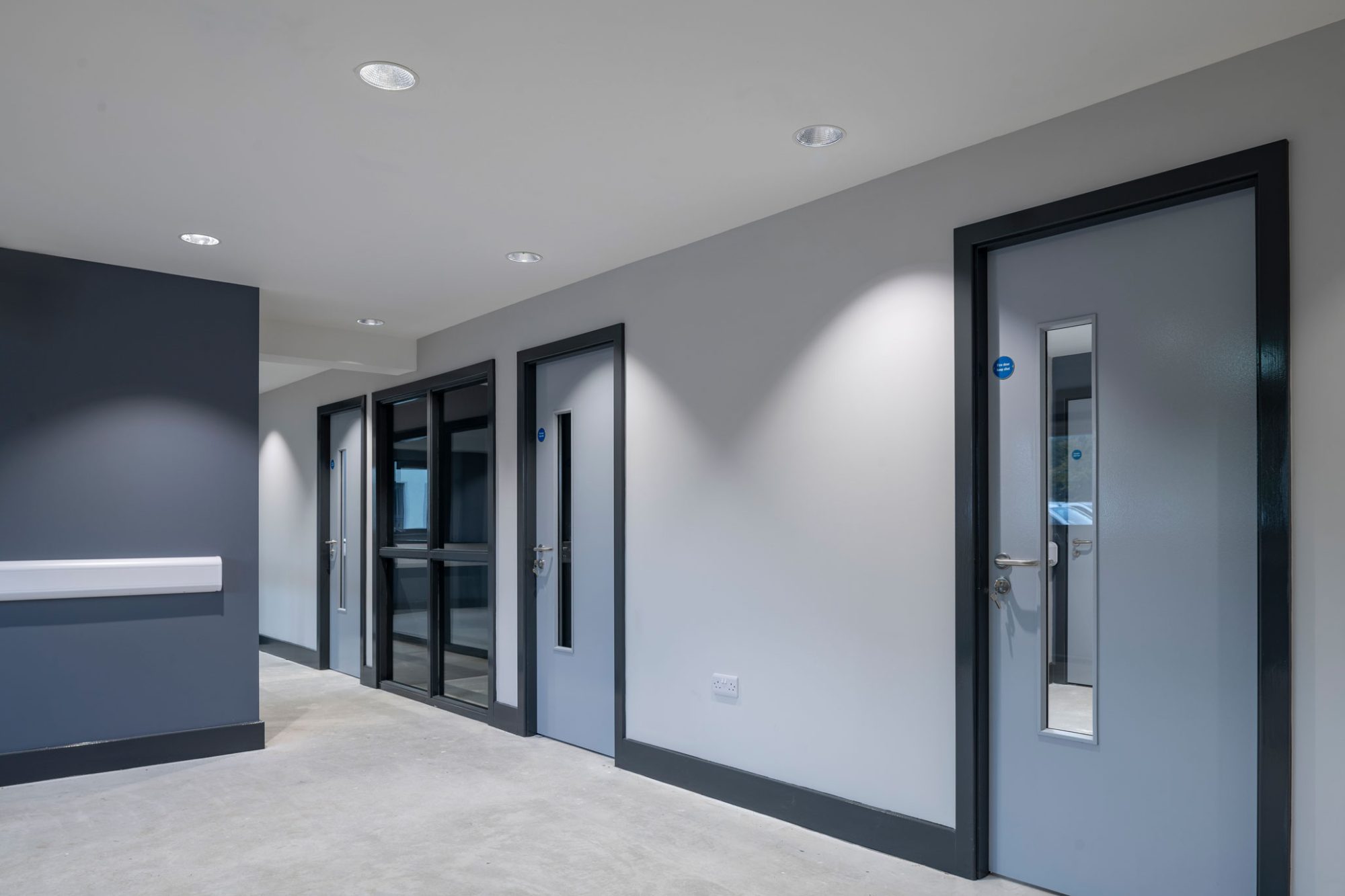 Micro downlight lighting solutions by Hacel Lighting inside Writhlington Leisure Centre, Somerset