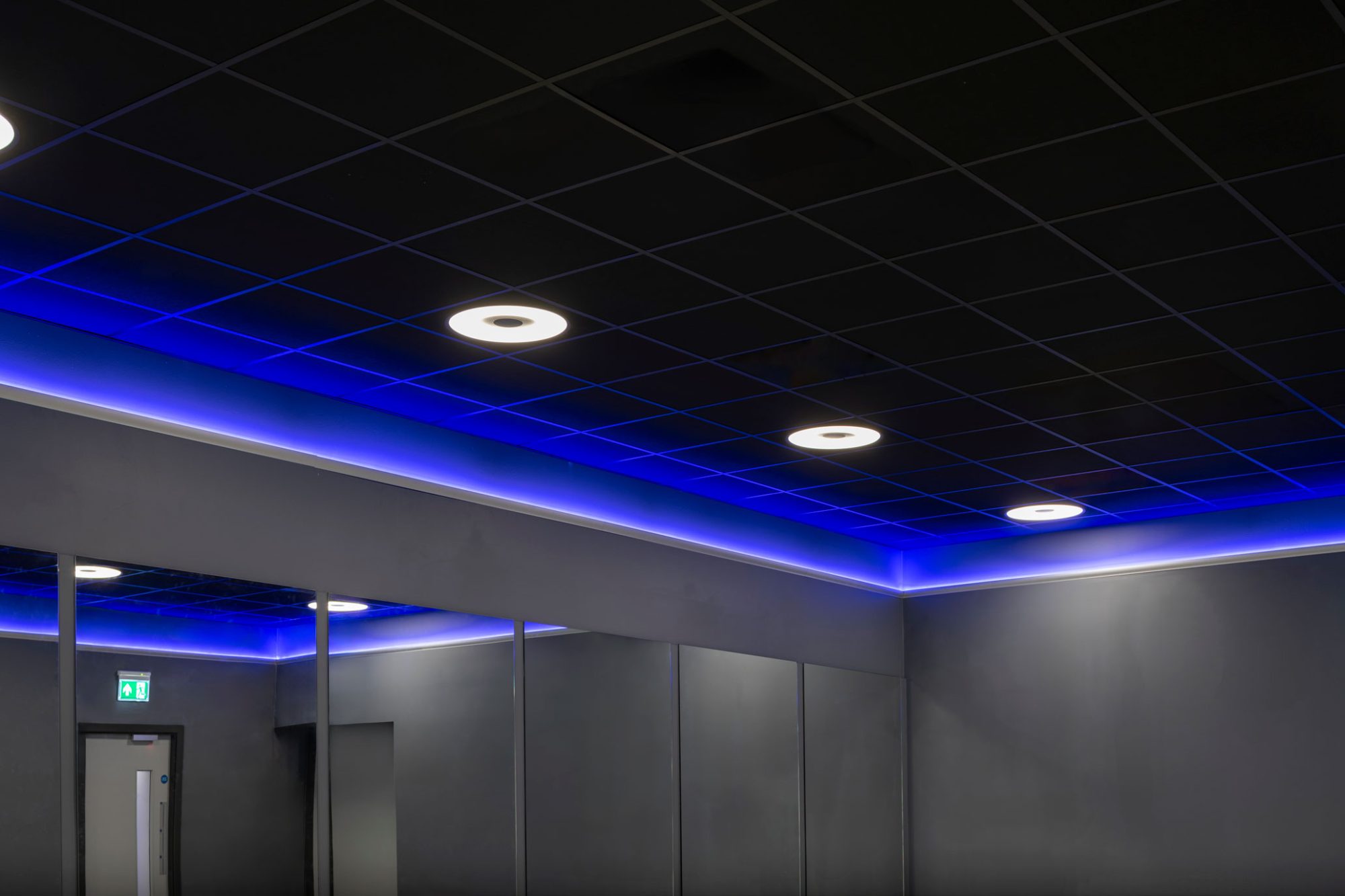 Solos Recessed lighting solutions by Hacel Lighting inside Writhlington Leisure Centre, Somerset