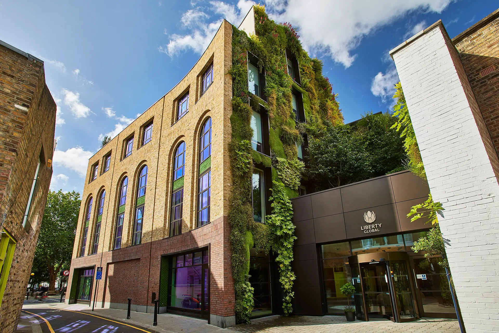 Exterior front of Liberty Global's London offices